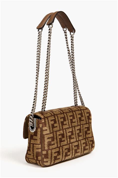 crystal fendi baguette|fendi chenille bag.